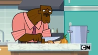 .. because he's cutting onions.