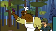 Chef shoots a leech to officially start the challenge.
