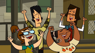 The Screaming Gophers win the second challenge of Total Drama Island.