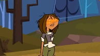 Courtney after getting repeatedly hit by crab apples, courtesy of Sadie.