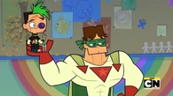 Cody turns into a superhero.