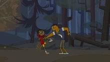 Lightning arrogantly  Cameron before the final challenge.