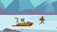 Team Victory in their sled.