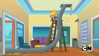 Courtney insulates the attic.