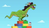 Ella turns into a dragon.