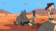 Duncan captures his emu.