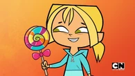 Bridgette enjoying her lollipop.