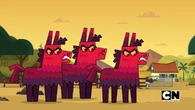 Only blindfolded children can kill the pinata monsters.