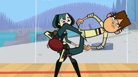 Cody gets hit in the groin while trying to save Gwen.