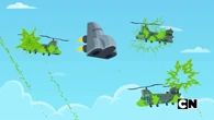 The aliens take out the army.