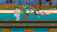 Max electrocutes Ella with an eel.