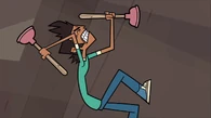 Mike climbs the mountain using plungers.