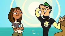 Courtney and Duncan in the opening sequence for Total Drama World Tour.