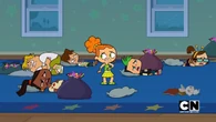 The kids ate too much candy and can't move because of that.