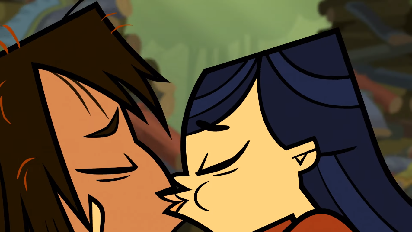 Total Drama Presents: The Ridonculous Race finale. Notice Noah staring at  Emma