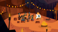 Gophers at bonfire