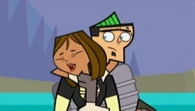 When Duncan grabs the case from an alligator, Courtney calls him her hero.