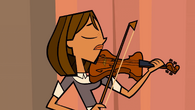 Meanwhile, Courtney practices her violin next to Bridgette . . .