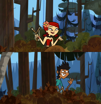 Mike y Zoey en el episodio 3 de Total Drama All Strars.