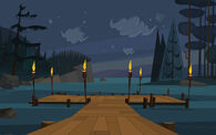 The dock as it appears in Total Drama Island.