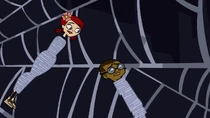 Cameron warns Zoey of the approaching spider.