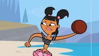 Katie plays dodgeball fiercely.