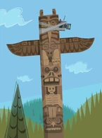 The final result of the totem pole, seen many times in the first season.