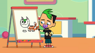 Duncan draws a cat
