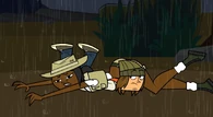 Shawn fails to lift up a wounded Jasmine and she falls on top of him.