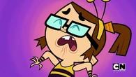 Beth about to sneeze.
