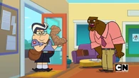 Chef thinks that the package is the skunk himself.