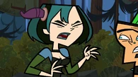 Mike hits Gwen with a leech.