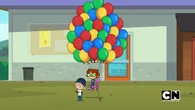 Jude gives more balloons to Harold.