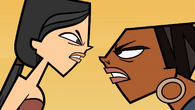 Heather and Leshawna's conflict begins when Heather says she refuses to jump off the cliff.