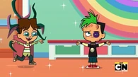 Duncan and Cody are about to hug.