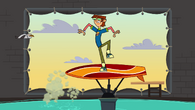 HaroldTDATheme.png (507 KB) Harold practicing martial arts on a surfboard...