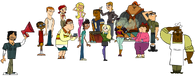 Another group shot of the new cast from Total Drama Online.