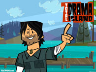 Chris on a Total Drama Island poster.