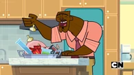 Chef adds in all of the ingredients.