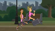Geoff and Brody running in Central Park.