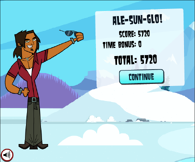 Alejandro after the first level is beat.