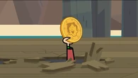 MK presents the coin.