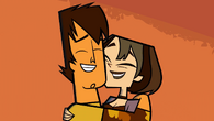 Trent and Gwen share a hug after she wins Total Drama Island.