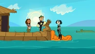 DuweneyTDWTTheme.png (690 KB) Gwen's raft is sinking, next to Duncan and Courtney's boat.