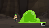 Slimey eats the bad boy