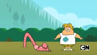 Owen sees a giant worm eating a bird.