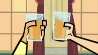 "To villainy!" —Duncan and Scott