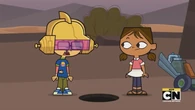 Future Harold reminds Courtney that this is how the whole thing started in the first place.