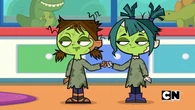 Gwen and Courtney after they successfully scare Beth.