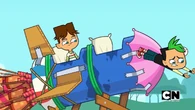 Duncan gets out of the rocket before it launches into the air.